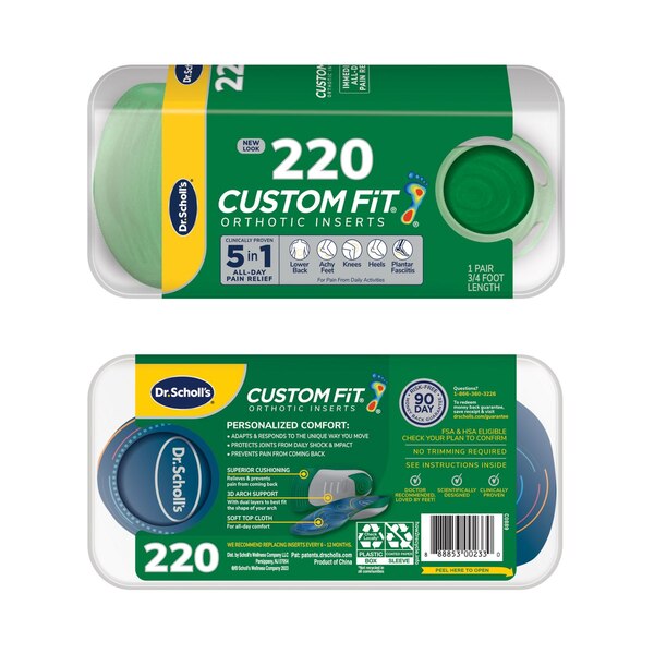Dr. Scholl’s® Custom Fit® Orthotics 3/4 Length Inserts, CF 220, Insoles Fit Men & Womens Shoes