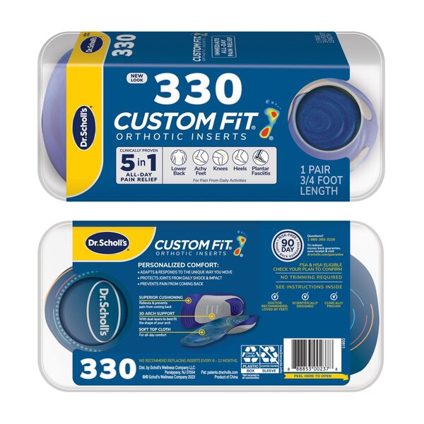 Dr. Scholl’s® Custom Fit® Orthotics 3/4 Length Inserts, CF 330, Insoles Fit Men & Womens Shoes