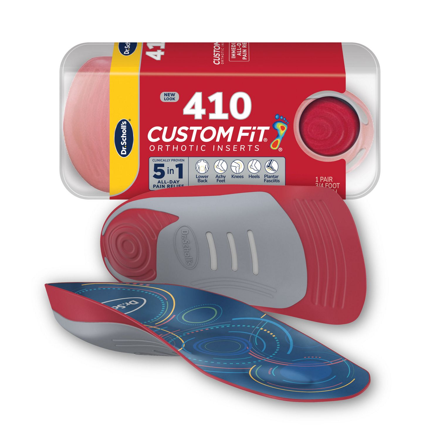 Dr. Scholl’s® Custom Fit® Orthotics 3/4 Length Inserts, CF 410, Insoles Fit Men & Womens Shoes