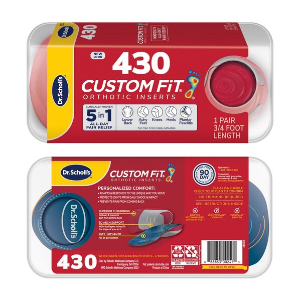 Dr. Scholl’s® Custom Fit® Orthotics 3/4 Length Inserts, CF 430, Insoles Fit Men & Womens Shoes