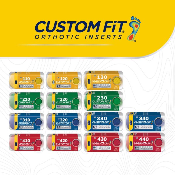 Dr. Scholl’s® Custom Fit® Orthotics 3/4 Length Inserts, CF 430, Insoles Fit Men & Womens Shoes
