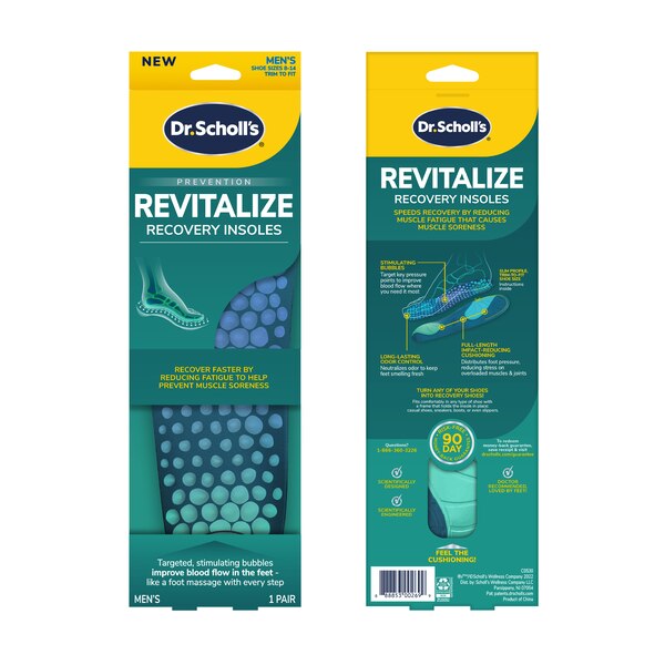 Dr. Scholl's Revitalize Recovery Insoles, Men's 8-14, 1 Pair