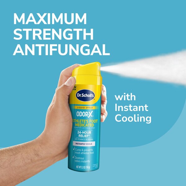 Dr.Scholl's Odor-X Athlete's Foot Medicated Liquid Spray, 5.3 OZ