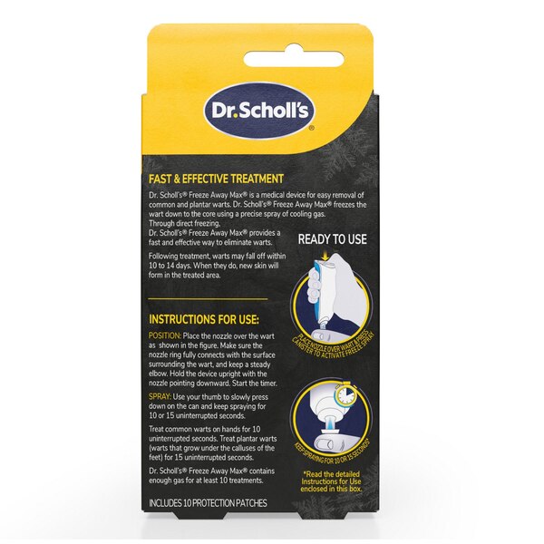 Dr. Scholl's Freeze Away Max Plantar Wart Remover, 10 CT