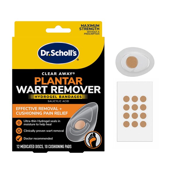 Dr. Scholl's Plantar Wart Remover Hydrogel Bandage, 12 CT