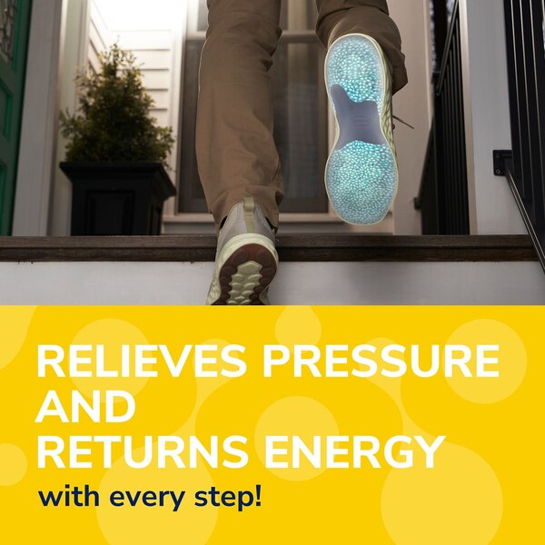 Dr. Scholl's® 24-Hour Energy Multipurpose Insoles, Returns Energy with every step, Relieves Foot Pressure & Tired Achy Feet, Memory Foam & Gel Insert, Men's Shoe Size 8-14, 1 Pair