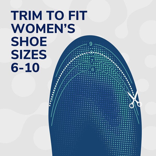 Dr. Scholl's® 24-Hour Energy Multipurpose Insoles, Returns Energy with every step, Relieves Foot Pressure & Tired Achy Feet, Memory Foam & Gel Insert, Women's Shoe Size 6-10, 1 Pair