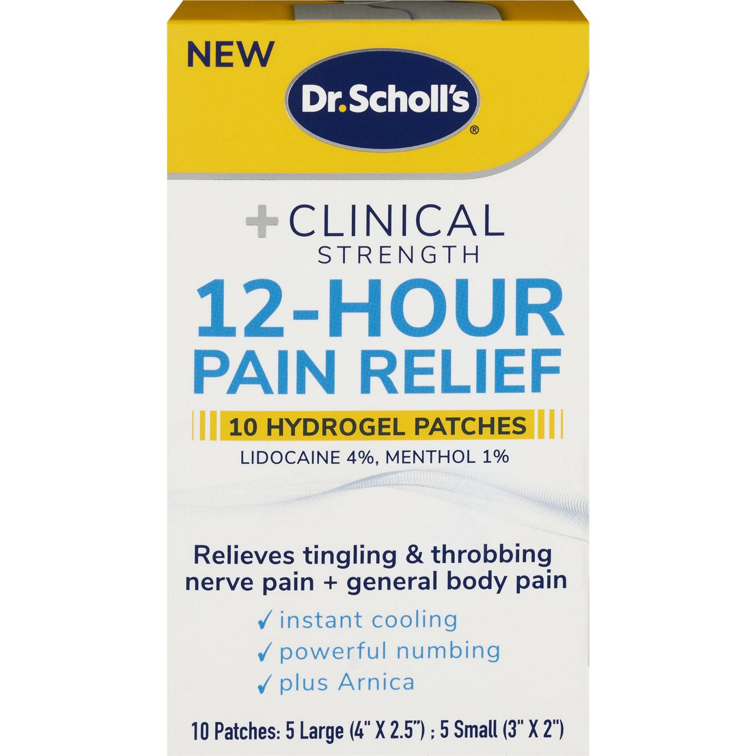 Dr Scholl's Clinical Strength 12 Hour Relief Pain Patch, 10CT