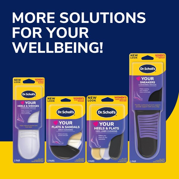 Dr. Scholl's Stylish Step Clear Cushioning Insoles for Flats, Size 6-10, 1 pair
