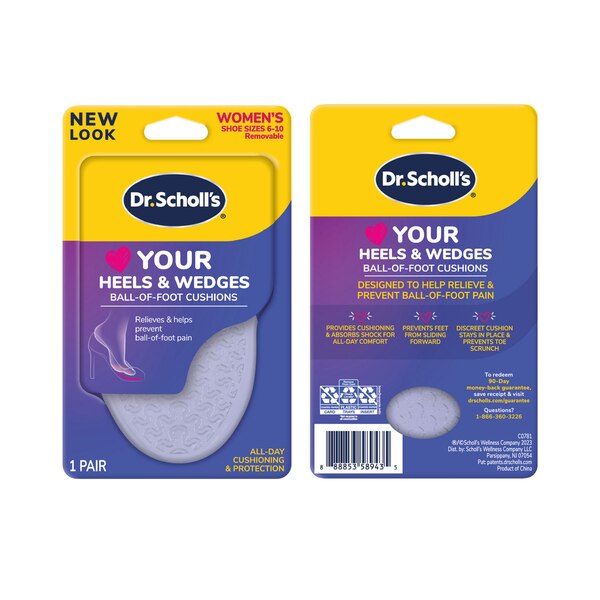 Dr. Scholl's Stylish Step Ball of Foot Cushion for High Heels, 1 pair