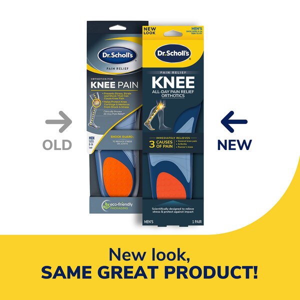 Dr. Scholl's Men's Knee Pain Relief Orthotics, Size 8-14, 1 pair