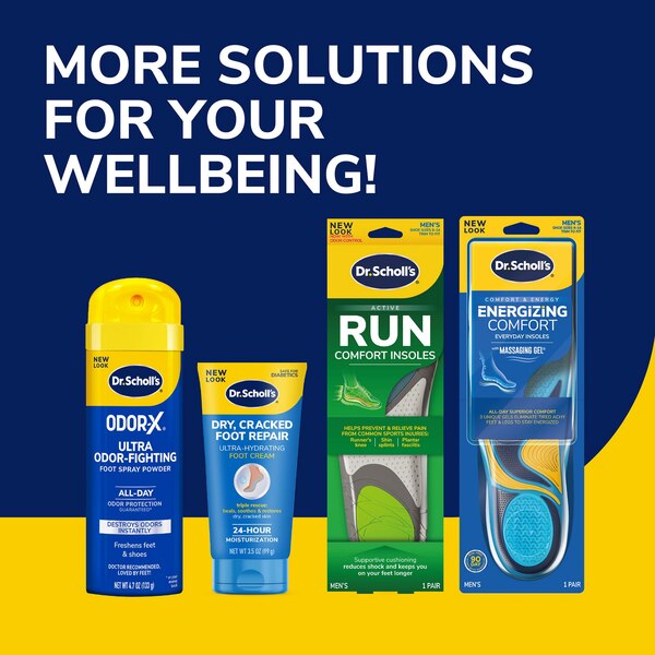 Dr. Scholl's Men's Knee Pain Relief Orthotics, Size 8-14, 1 pair