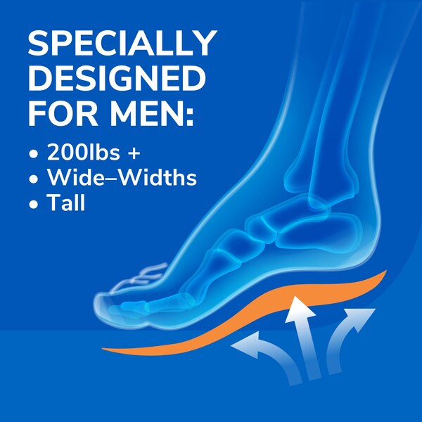 Dr. Scholl's Men's Comfort and Energy Extra Support Insoles, Size 8-14