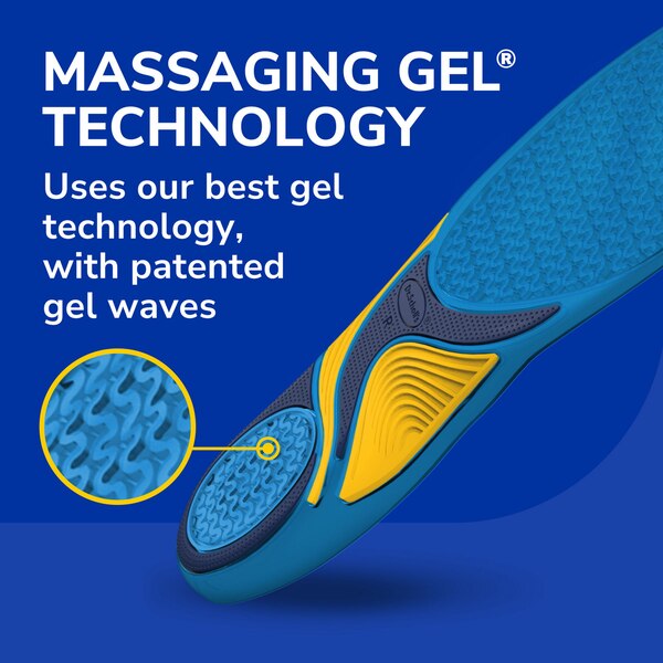 Dr. Scholl's Men's Comfort and Energy Massaging Gel Insoles, Size 8-14, 1 pair
