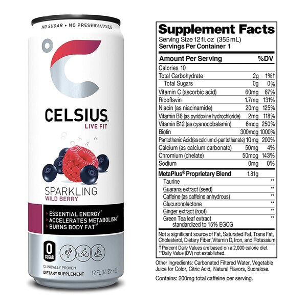 Celsius Live Fit Energy Drink, 12 oz