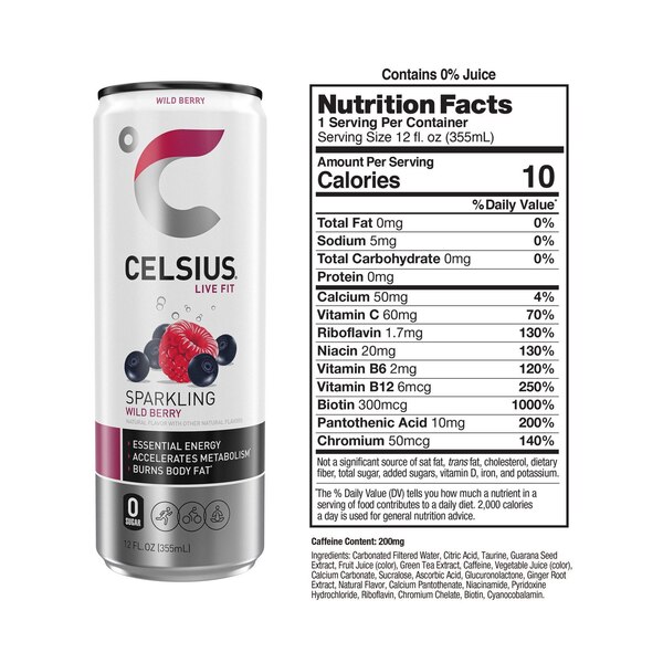 Celsius Live Fit Energy Drink, 12 oz