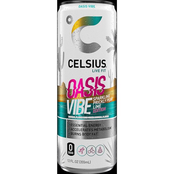 Celsius, Sparkling Oasis Vibe, Energy Drink, 12 oz