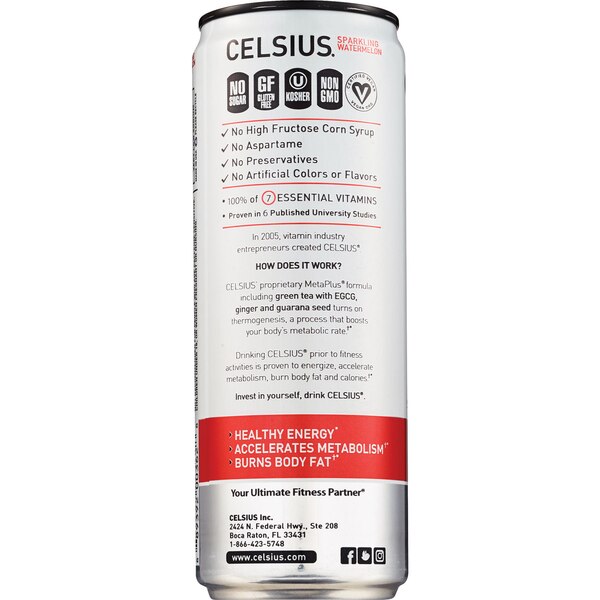 Celsius Live Fit, Sparkling Watermelon 12 OZ