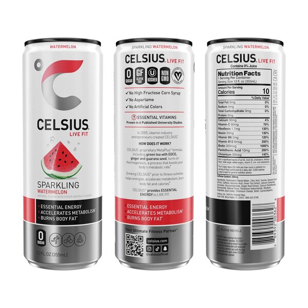 Celsius Live Fit, Sparkling Watermelon 12 OZ