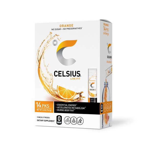 Celsius - Polvo para preparar bebida, en sobres, 14 u.