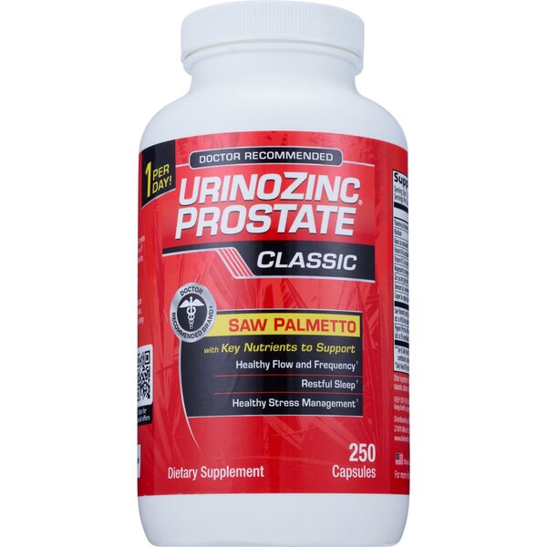 Urinozinc Prostate Dietary Supplement Capsules, 250 CT