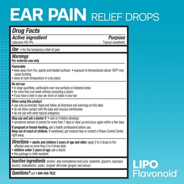 Lipo Flavonoid Ear Pain Relief