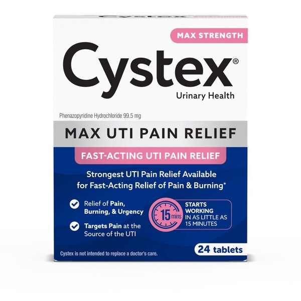 Cystex Max Strength UTI Pain Relief, 24 CT