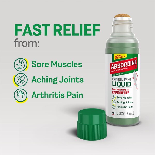 Absorbine Plus Jr. Pain Relieving Liquid, 4 FL OZ