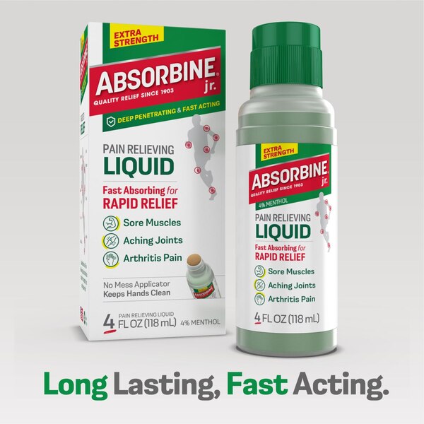 Absorbine Plus Jr. Pain Relieving Liquid, 4 FL OZ