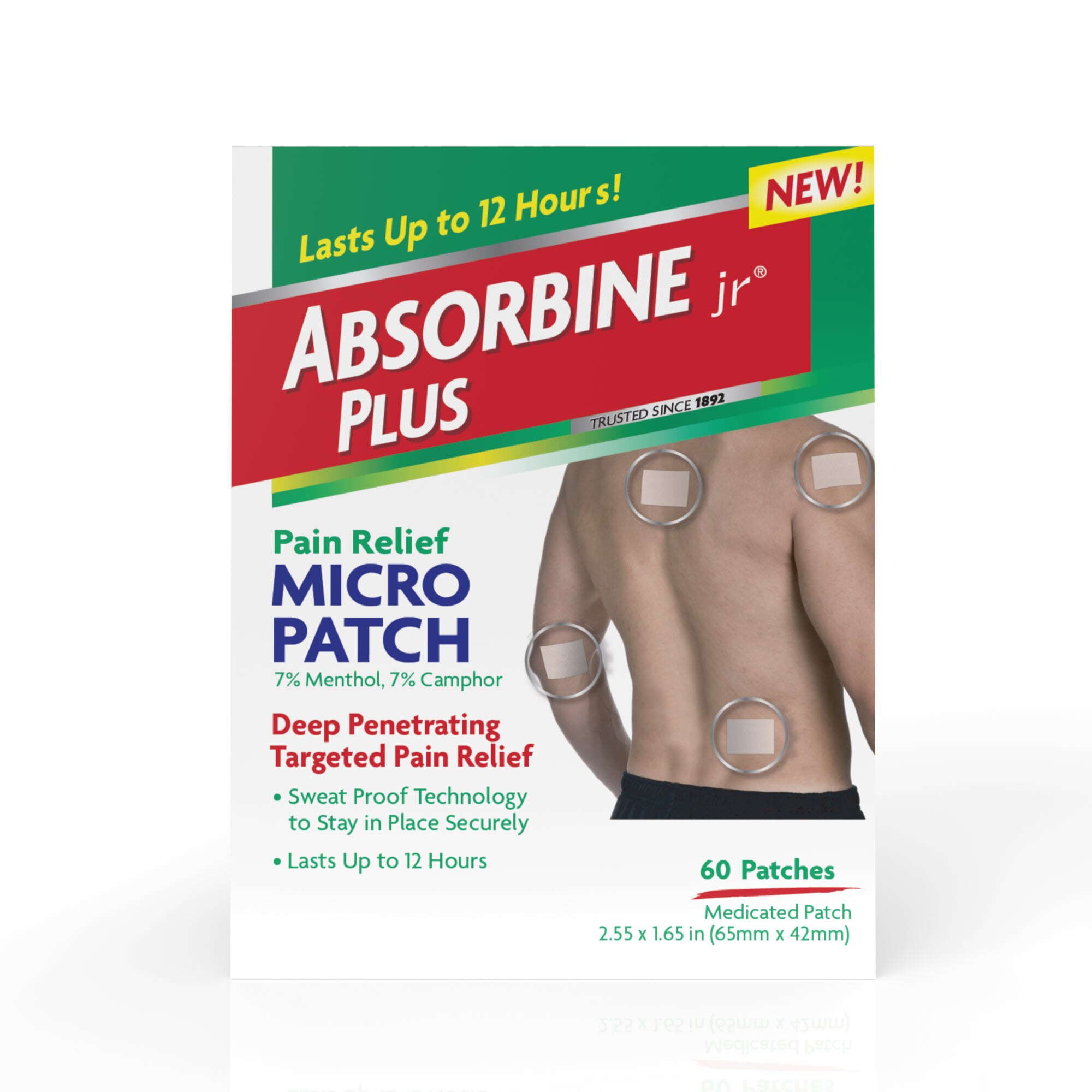 Absorbine Jr .Pain Relief Micro Patch, 60 CT
