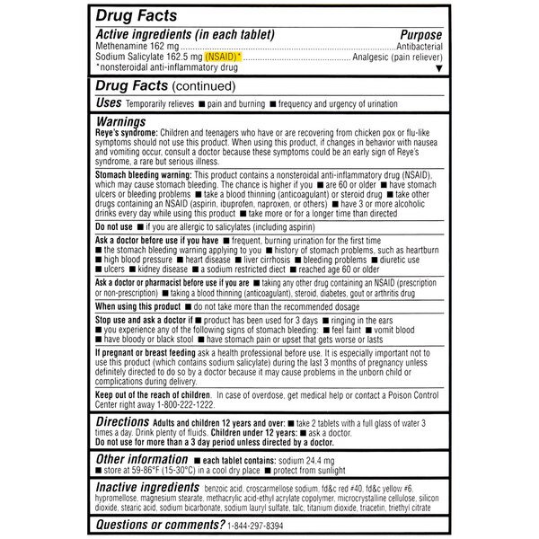 Cystex UTI Pain Relief, Max Strength, 48 CT