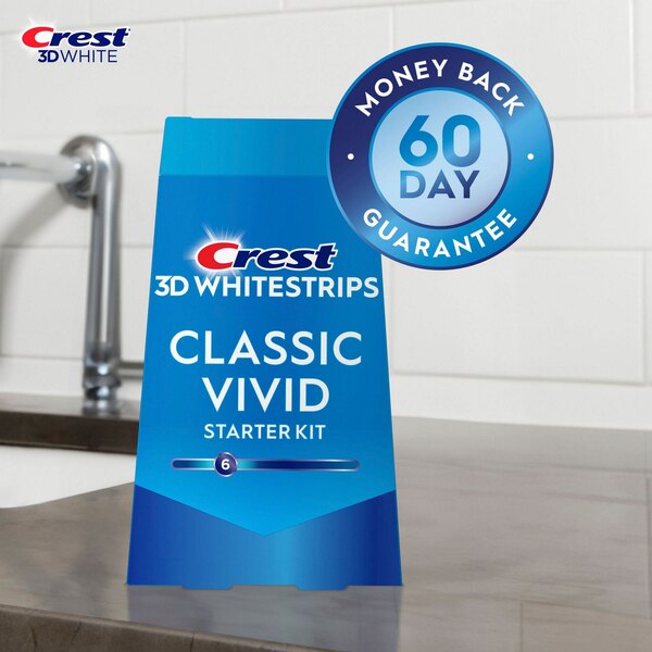 Crest 3D Whitestrips Dental Whitening Kit, Classic Vivid, 10 Treatments