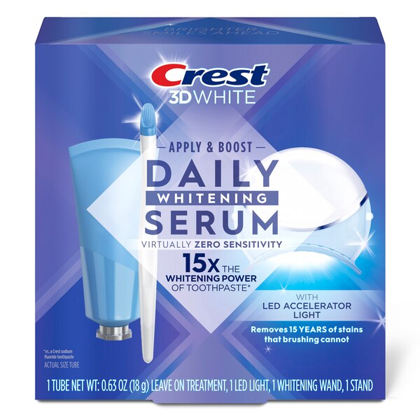 Crest 3D White Daily Whitening Serum Treatment with LED Accelerator Light