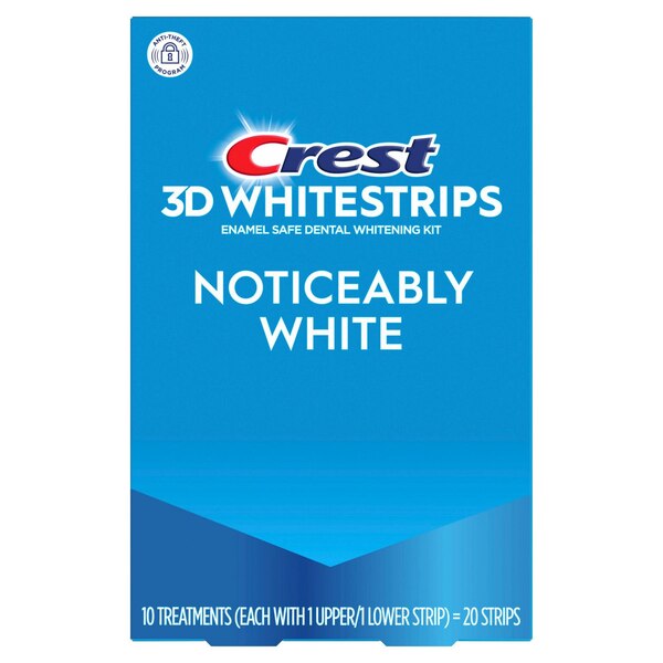 Crest 3D Whitestrips Dental Whitening Kit, Noticeably White, 10 Treatments