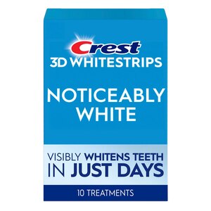 Crest 3D Whitestrips Dental Whitening Kit, Noticeably White, 10 Treatments