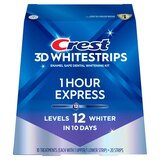 Crest 3D Whitestrips Dental Whitening Kit, 1 Hour Express, 10 Treatments, thumbnail image