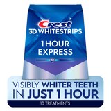 Crest 3D Whitestrips Dental Whitening Kit, 1 Hour Express, 10 Treatments, thumbnail image