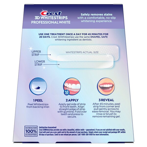 Crest 3D Whitestrips Dental Whitening Kit, Professional Effects, 20 Treatments