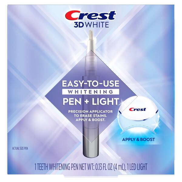 Crest 3D White Easy-To-Use Whitening Pen + Led Light, 0.13 OZ
