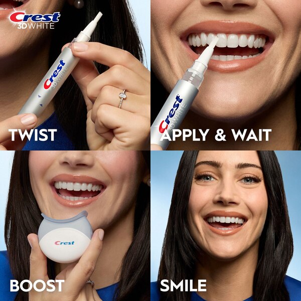 Crest 3D White Easy-To-Use Whitening Pen + Led Light, 0.13 OZ