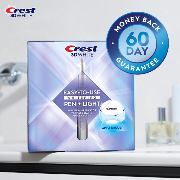 Crest 3D White Easy-To-Use Whitening Pen + Led Light, 0.13 OZ
