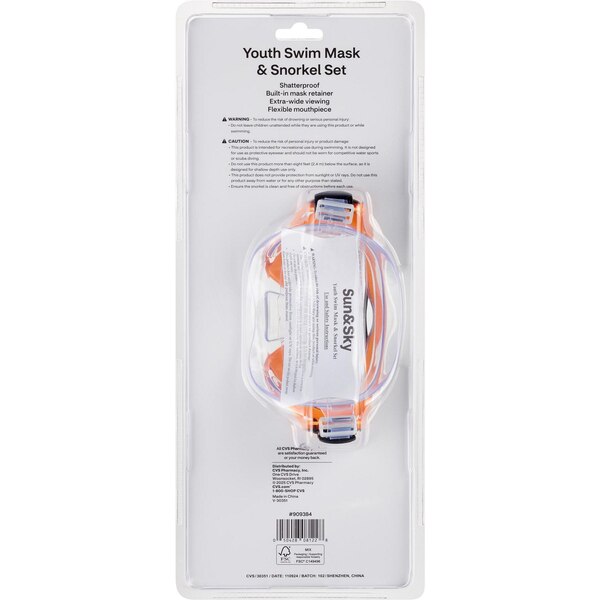 Sun & Sky Youth Swim Mask & Snorkel Set