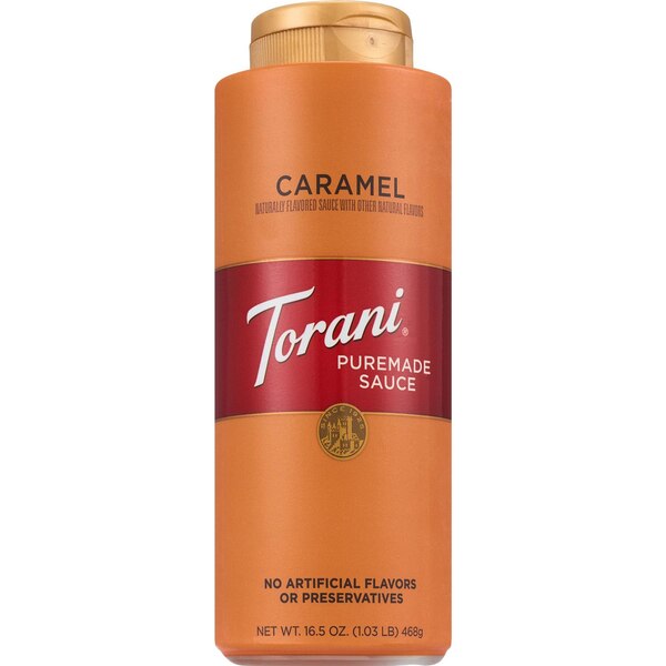 Torani, Puremade Caramel Sauce, Squeeze Bottle, 16.5 oz 