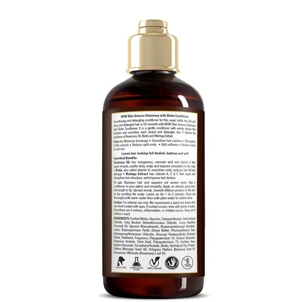 WOW Skin Science Rosemary & Biotin Pro Hair Growth Conditioner, 10.14 OZ