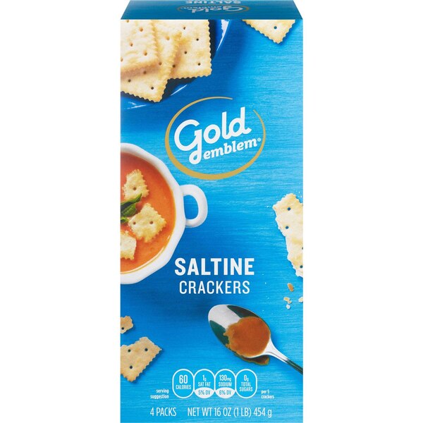Gold Emblem Saltine Crackers, 4 Packs, 16 oz