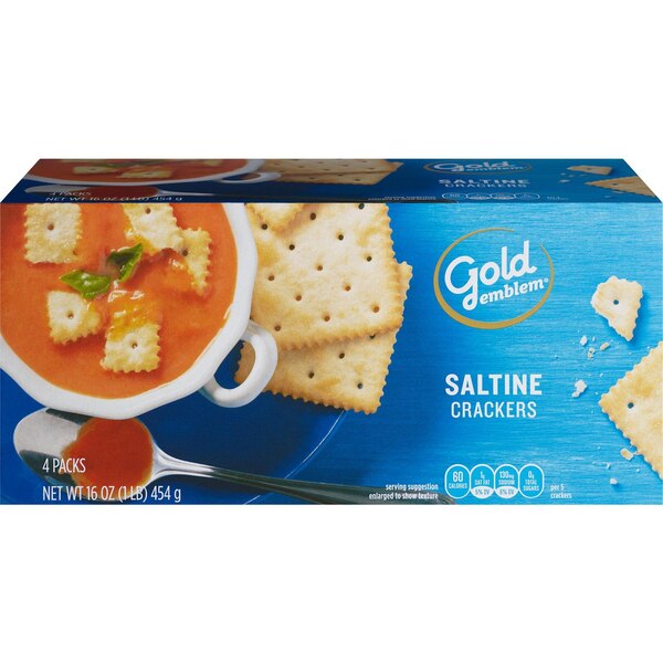 Gold Emblem Saltine Crackers, 4 Packs, 16 oz