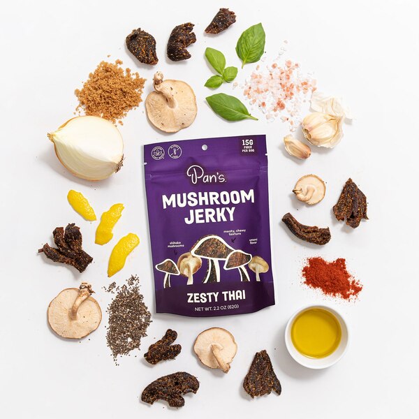 Pan's, Zesty Thai Mushroom Jerky, 2.2 oz