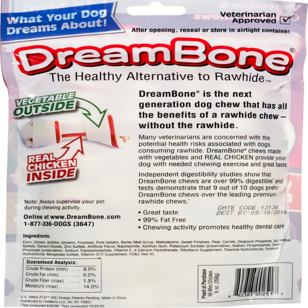DreamBone Vegetable and Chicken Chews, 16CT