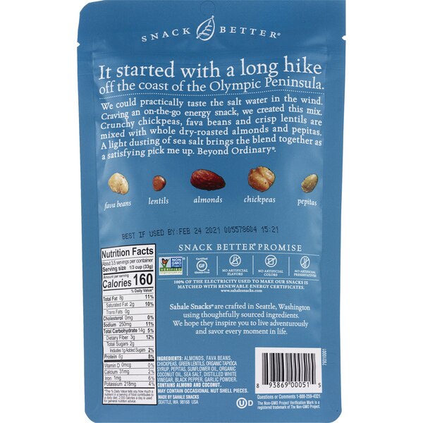 Sahale Snacks Sea Salt Bean & Nut Snack Mix, 4 oz