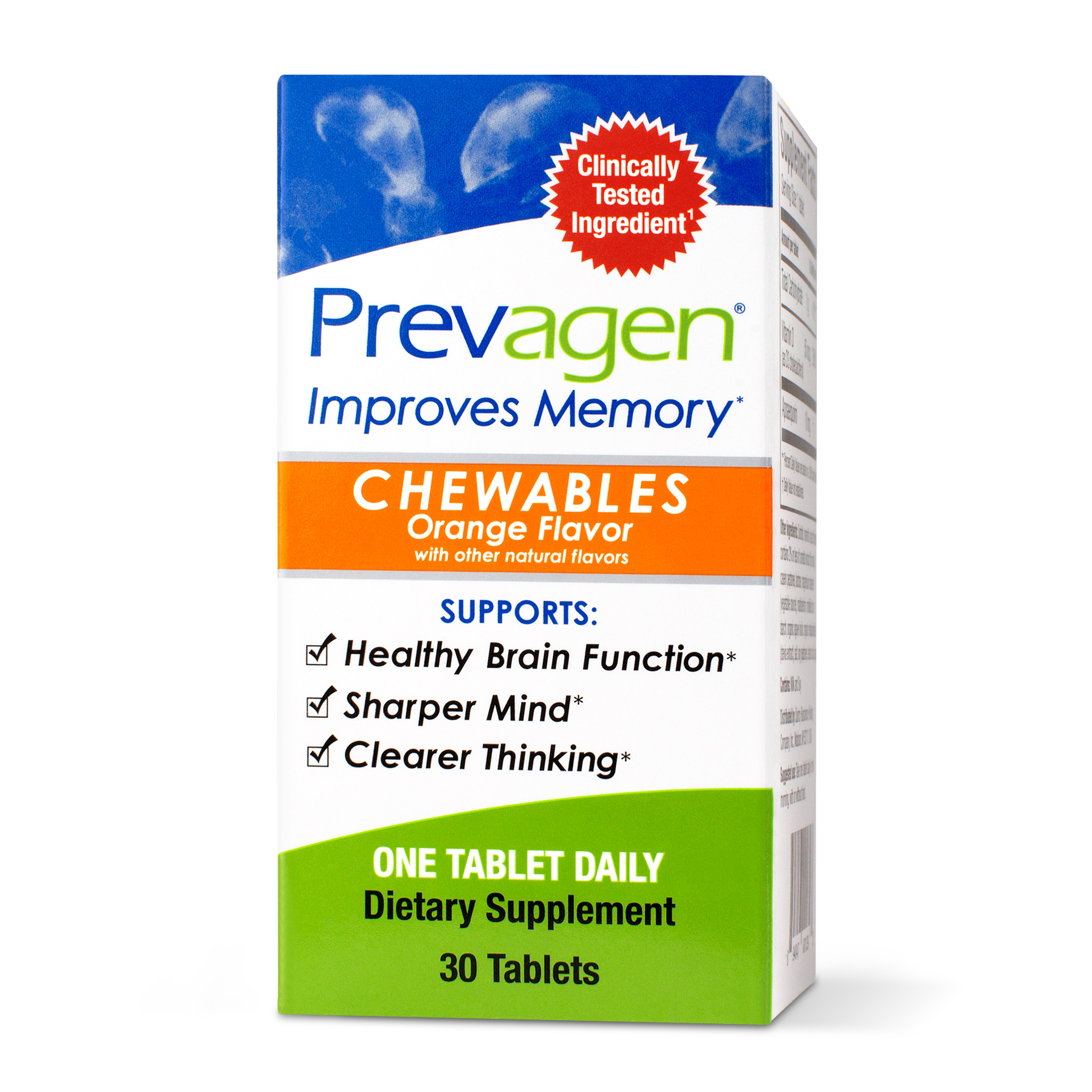 Prevagen Improves Memory Chewables Orange Flavor, 30 CT
